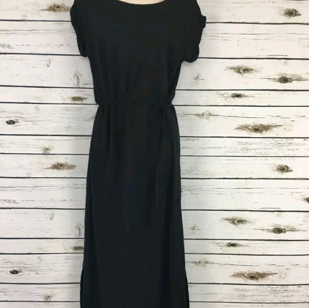 Lou & Grey Black 100% linen maxi dress